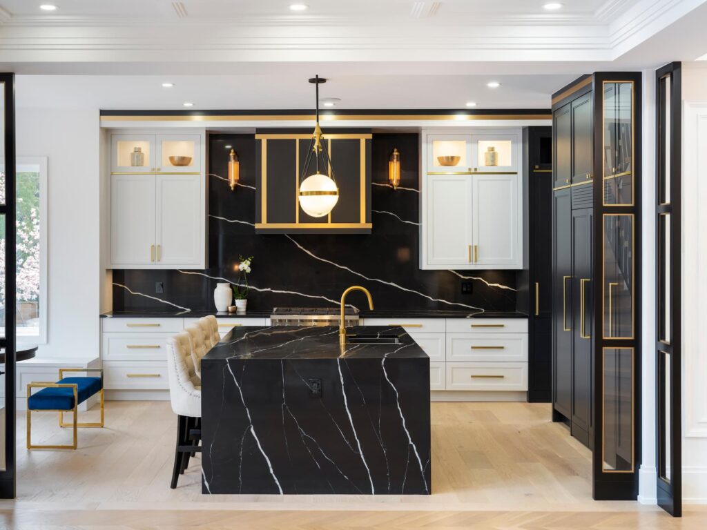 Black And Gold Kitchen Renovation